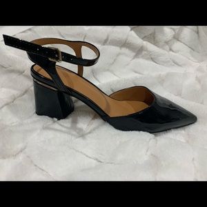 NIB-JCrew Blk Pointed Toe Mid-Blocked pumps Sz 5.5
